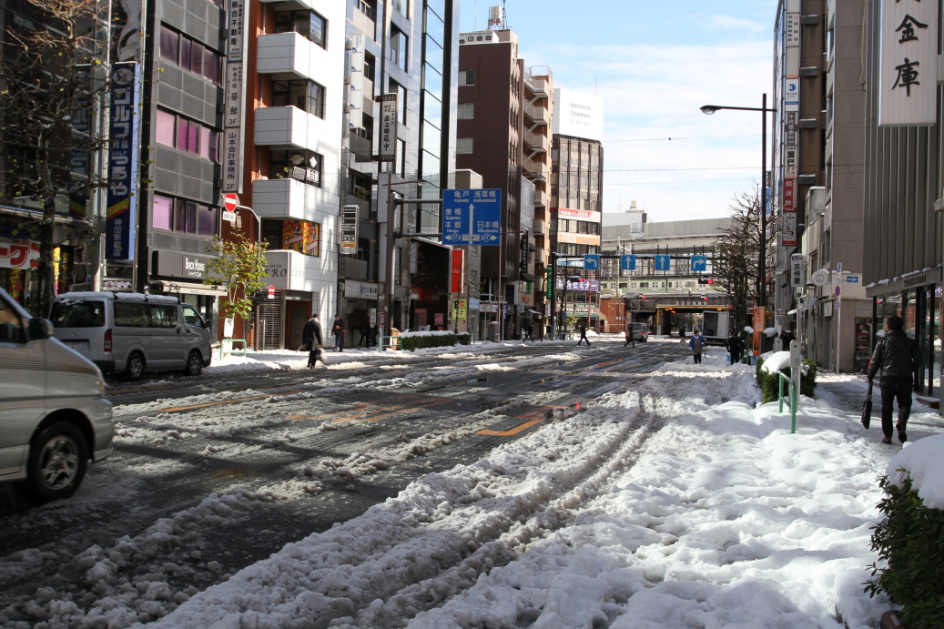 Tokijská metropole je zavalena sněhem ...